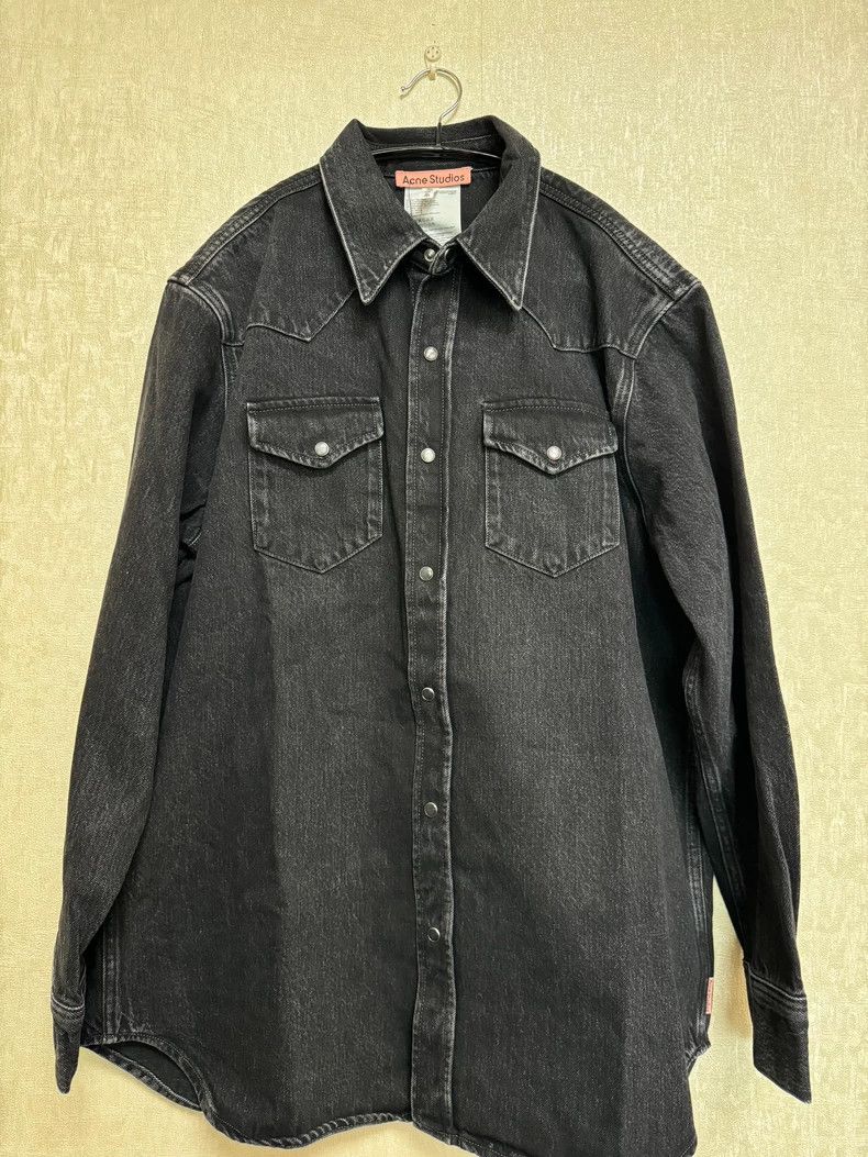 Acne Studios acne studios Black denim shirt jacket 2506-Nextarrow Size US M / EU 48-50 / 2 - 1 Thumbnail