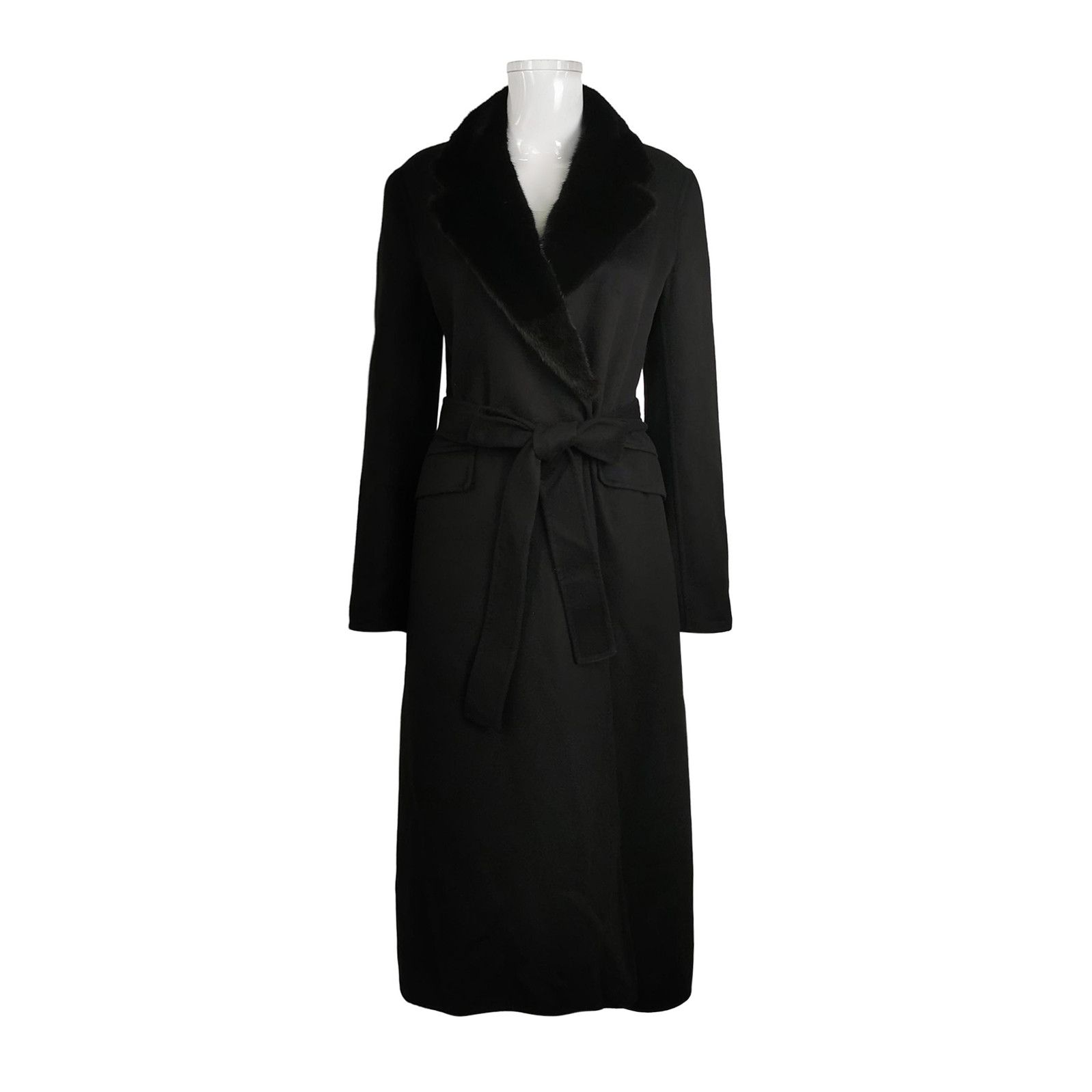 Prada Prada Wool Blend Black Lapel Coat 0079 Size US L / EU 52-54 / 3 - 1 Thumbnail