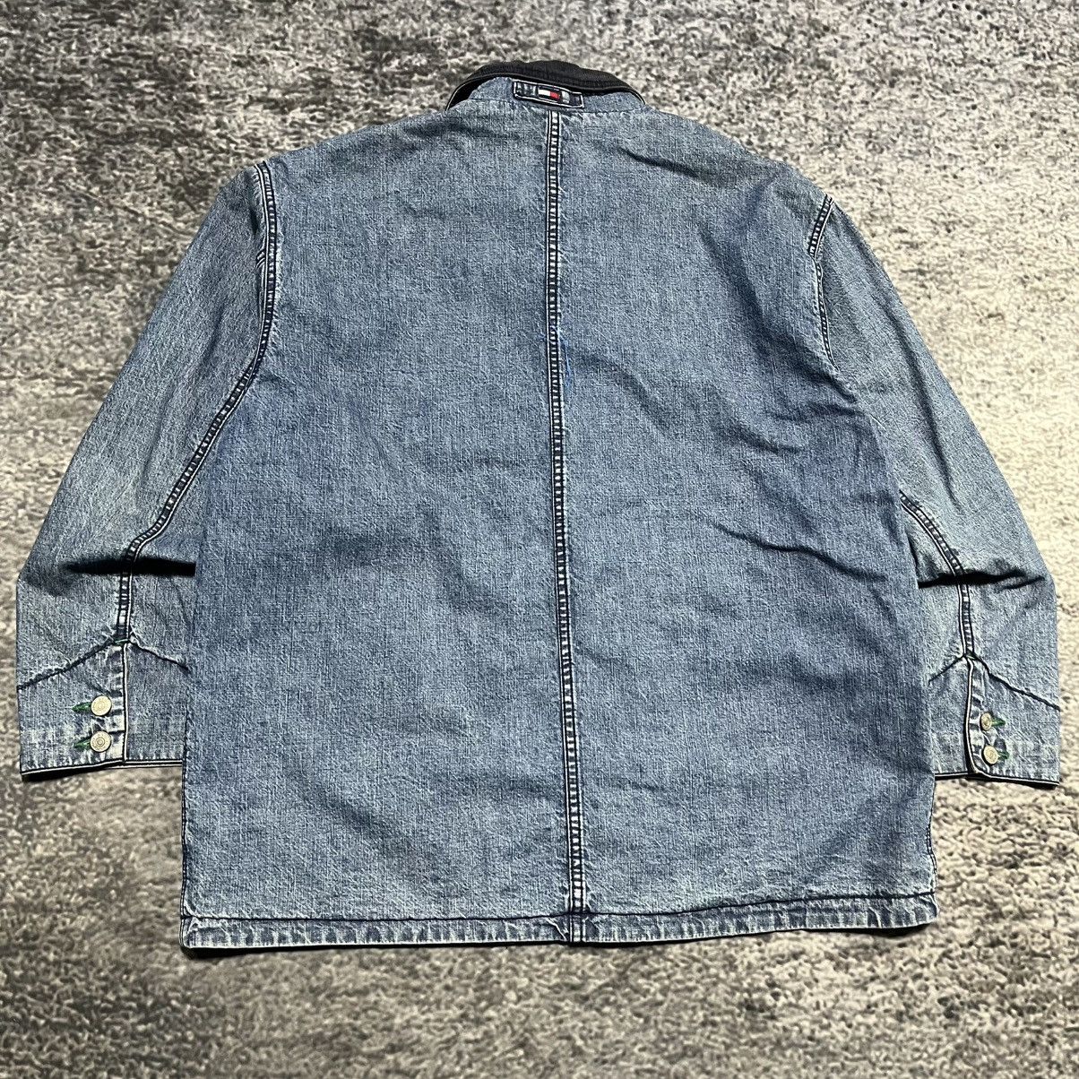 Tommy Hilfiger Vintage 90s Tommy Hilfiger Flannel Lined Denim Chore Coat Size US M / EU 48-50 / 2 - 9 Thumbnail