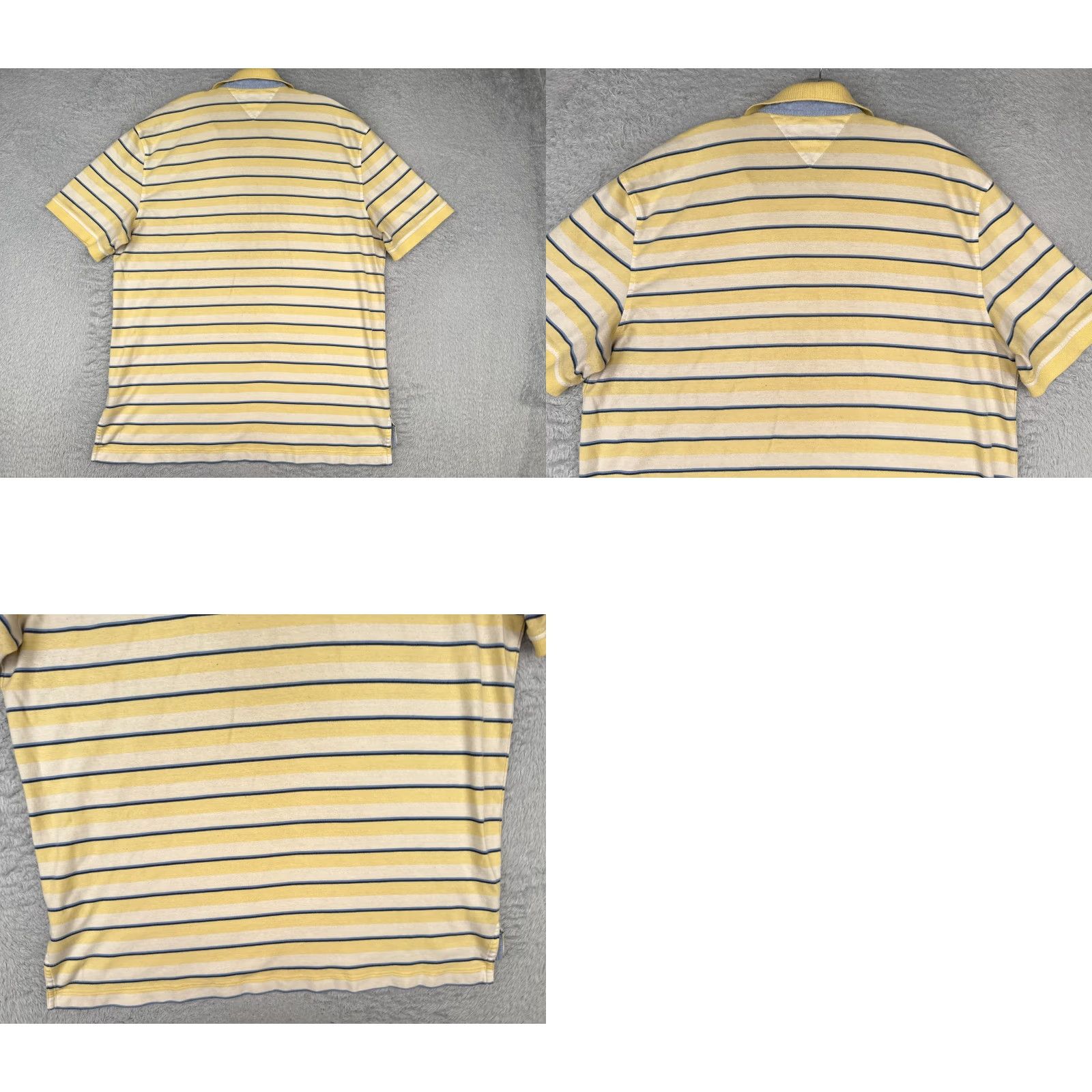 Tommy Hilfiger Tommy Hilfiger Polo Shirt Men 2XL Yellow Blue Stripe 100% Cotton Slim Fit Casual Polo Shirt Mens Size US XXL / EU 58 / 5 - 9 Thumbnail