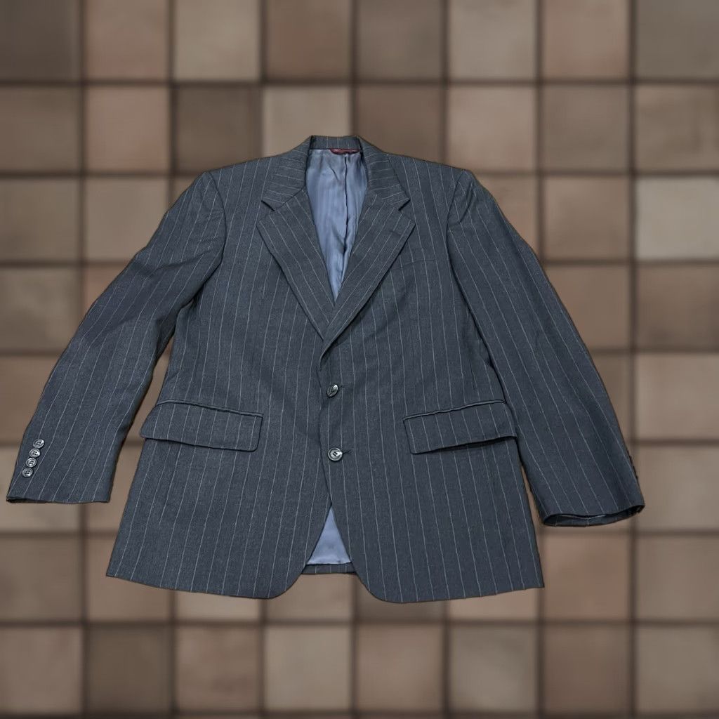 Jos. A. Bank Jos A Bank Blazer Mens 40R Gray Pinstripe 100% Wool Jacket Super 100’s Size 40R - 1 Thumbnail