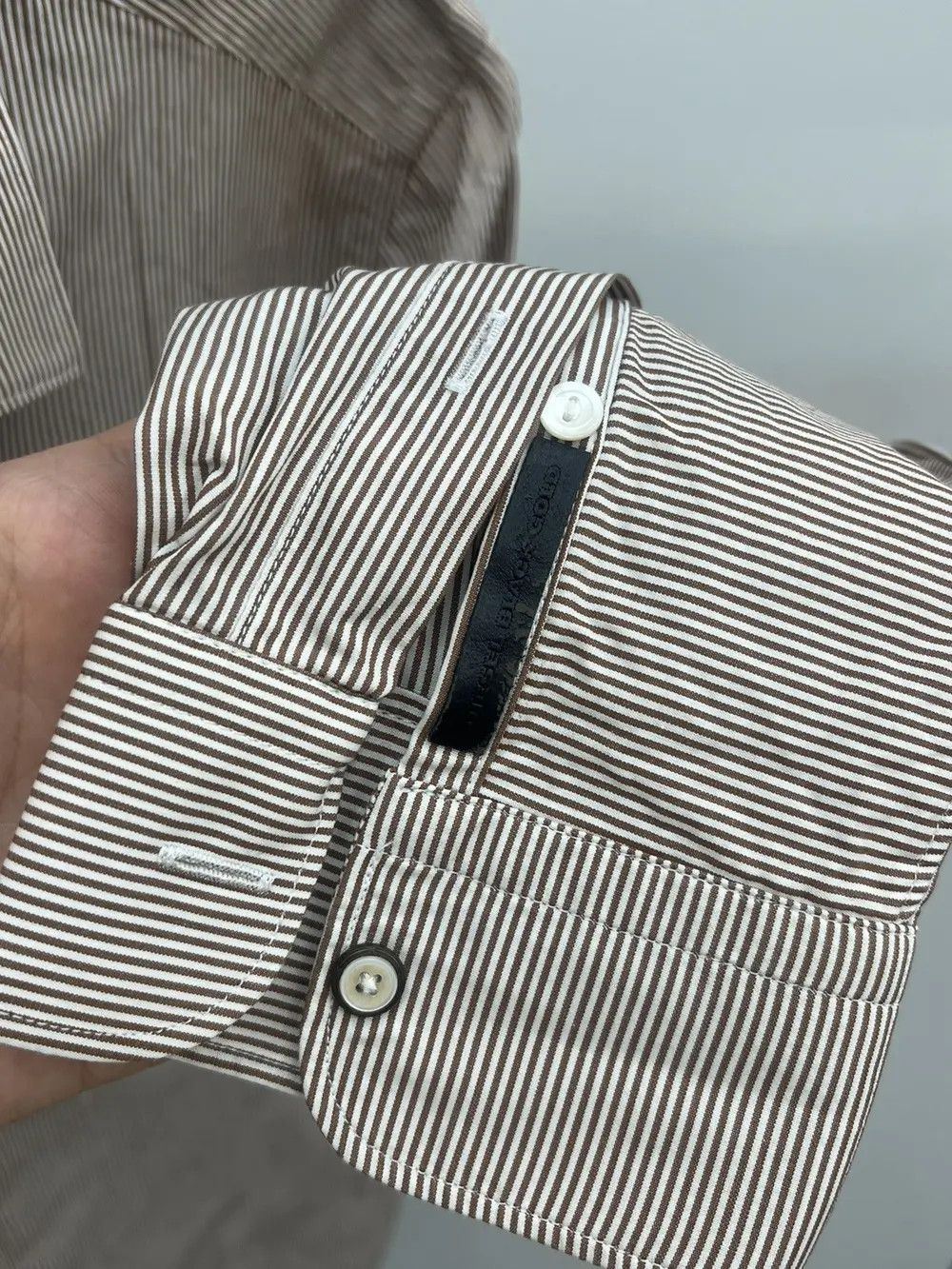Diesel Black Gold Diesel Black Gold Striped Pocket Cotton Button Up Shirt Size US M / EU 48-50 / 2 - 3 Thumbnail