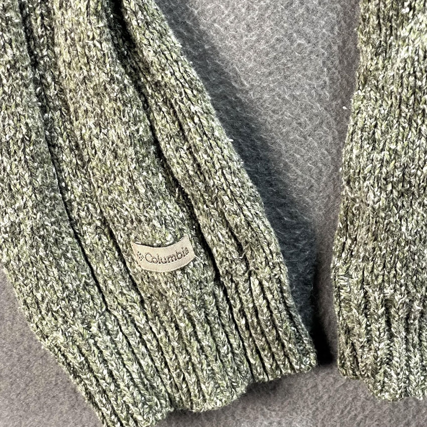 Vintage Columbia Womens Sweater Large Green Hooded Cardigan Knit Outdoors Cable Knit Size L / US 10 / IT 46 - 4 Thumbnail