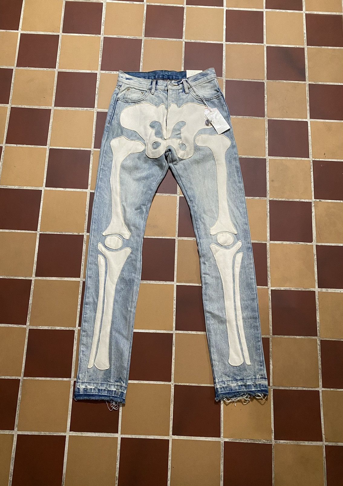 MNML Skeleton Released Hem Kapital Denim Jeans new size 30