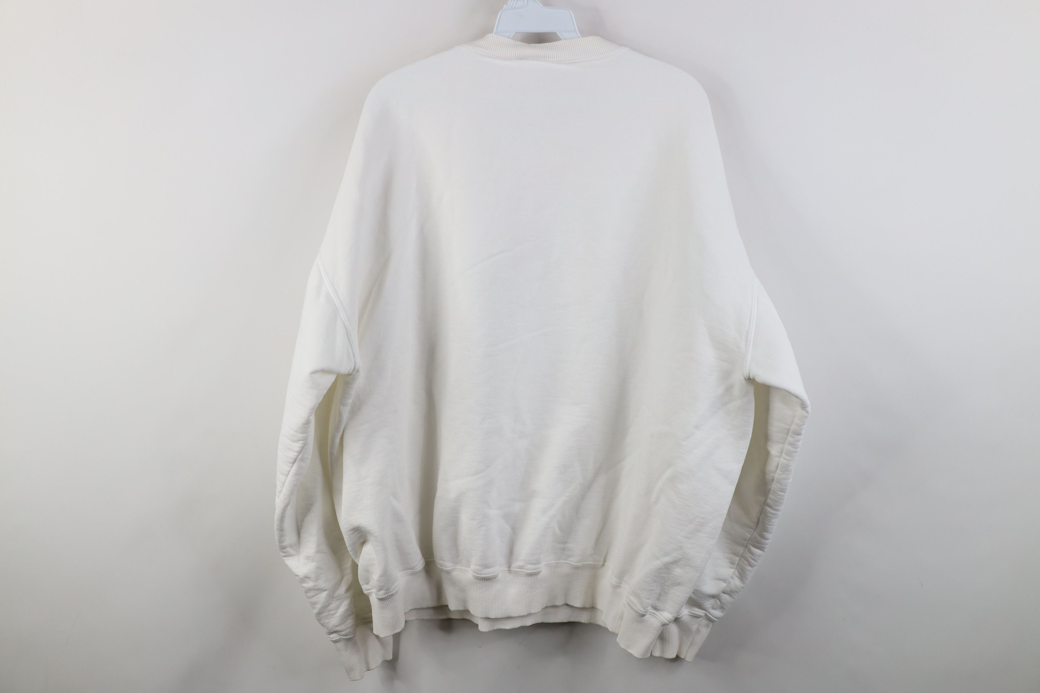 Vintage Vintage 90s Streetwear Boxy Fit Heavyweight Sweatshirt White Size US XXL / EU 58 / 5 - 8 Thumbnail