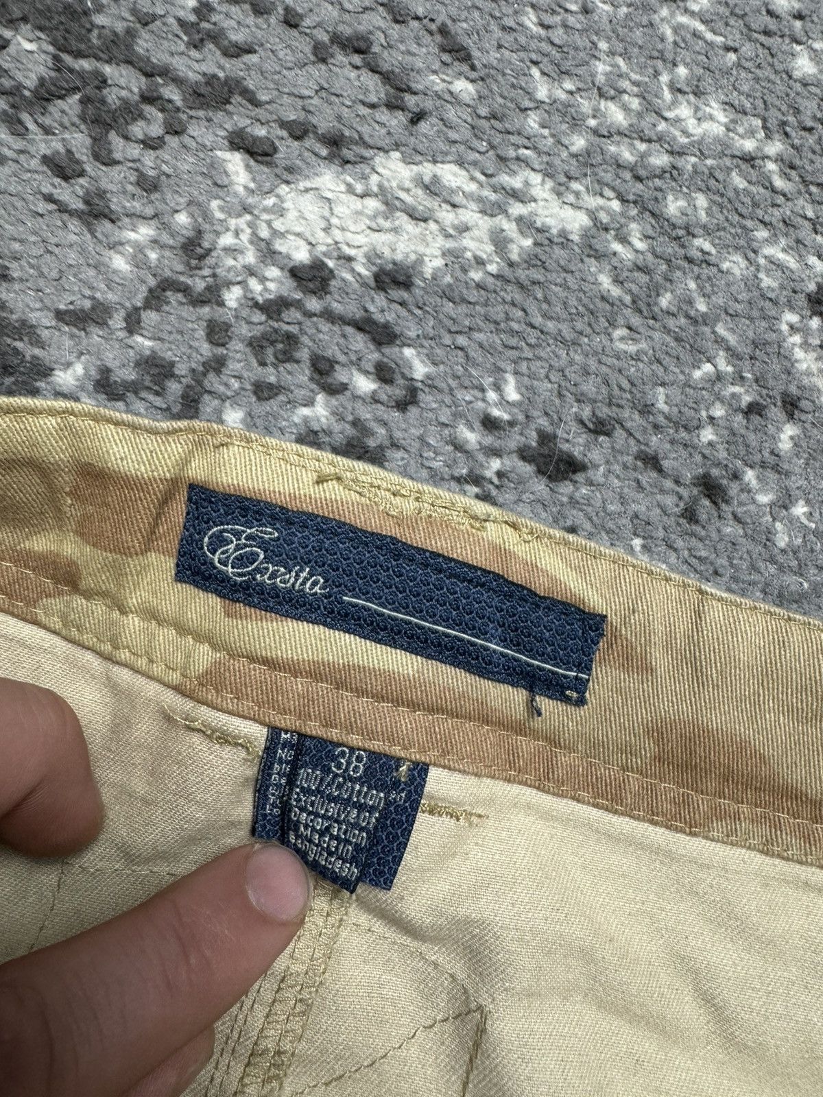 Japanese Brand × Vintage Vintage Y2K Exsto CamoTan Carti Style Opium Baggy Shorts Size US 38 / EU 54 - 6 Thumbnail