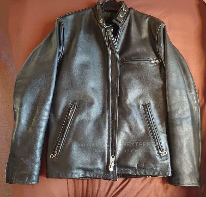 Other 641, SCHOTT straight stand-up collar leather jacket, hea Size US S / EU 44-46 / 1 - 1 Thumbnail