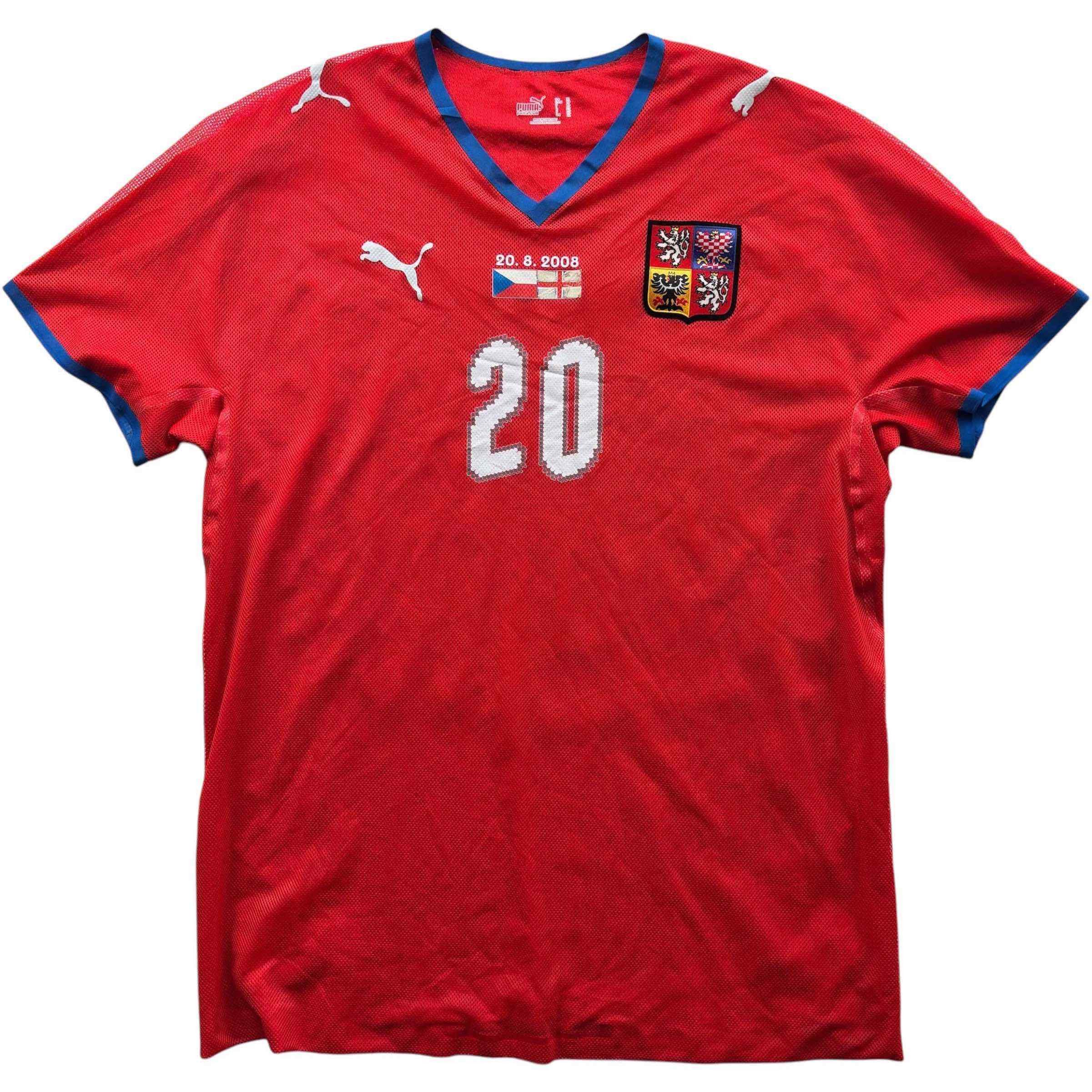 Puma MATCH WORN Czech Republic 2008 Plasil football jersey XL Size US XL / EU 56 / 4 - 2 Thumbnail