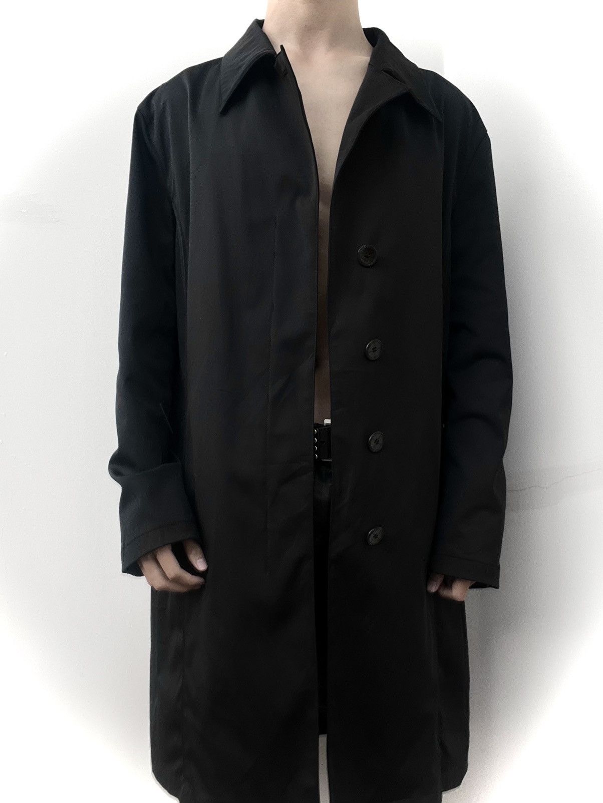 Jean Paul Gaultier 2000s Jean Paul Gaultier Black Trench Coat Size US L / EU 52-54 / 3 - 4 Thumbnail