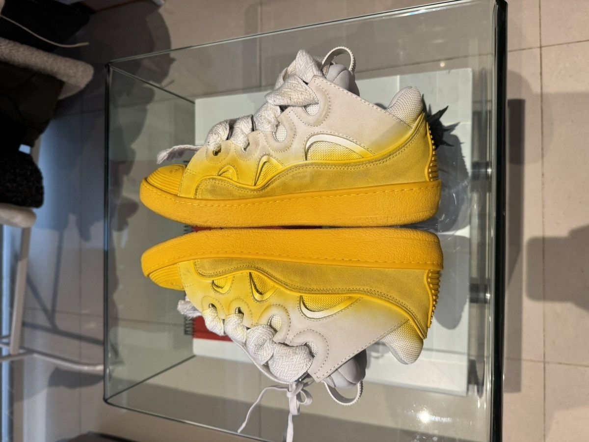 Lanvin Yellow-White gradient lanvin curb sneaker Size US 8 / EU 41 - 4 Thumbnail