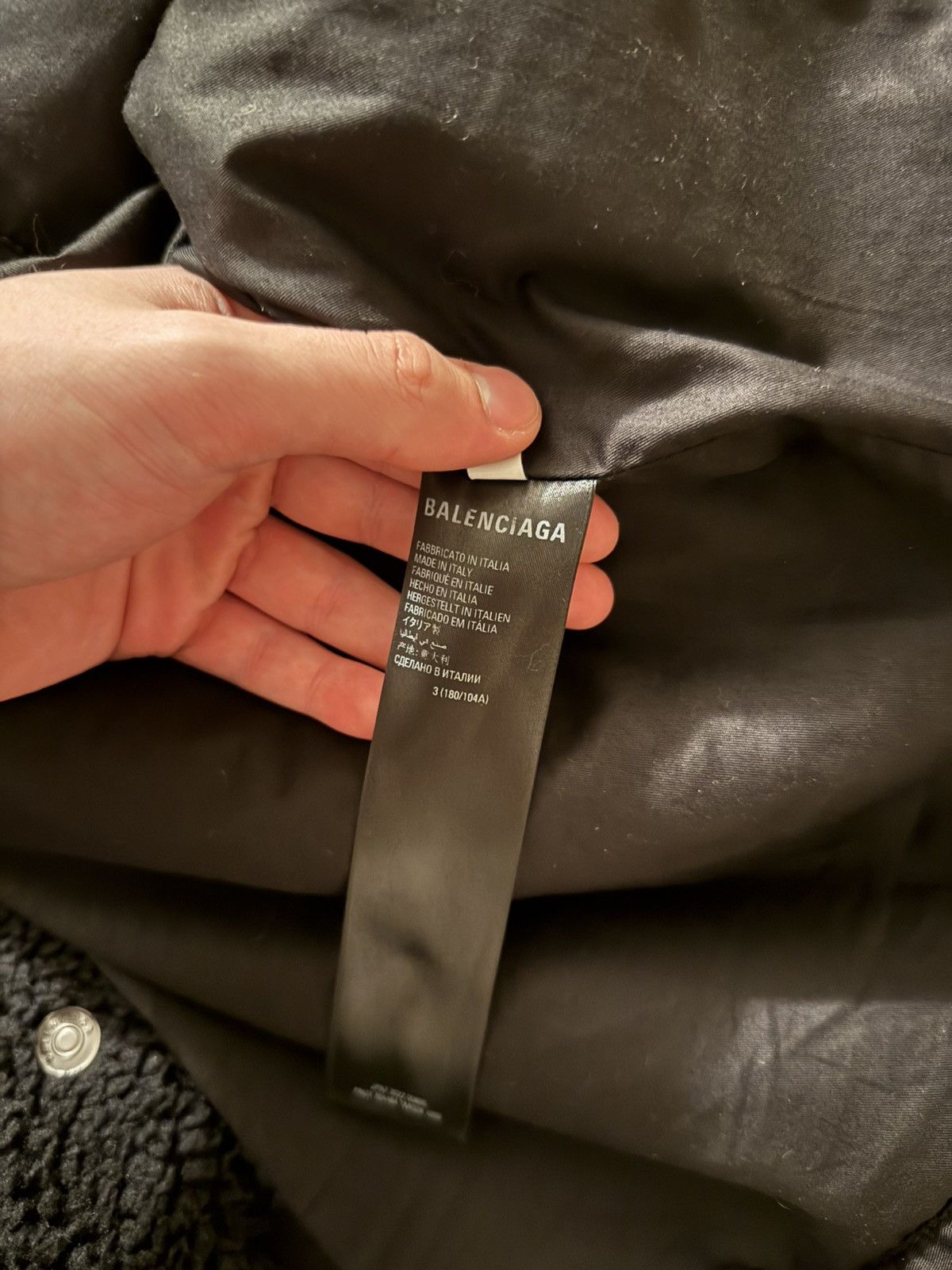 Balenciaga Balenciaga Black Sherpa Trucker Jacket Size 3 Size US L / EU 52-54 / 3 - 9 Thumbnail