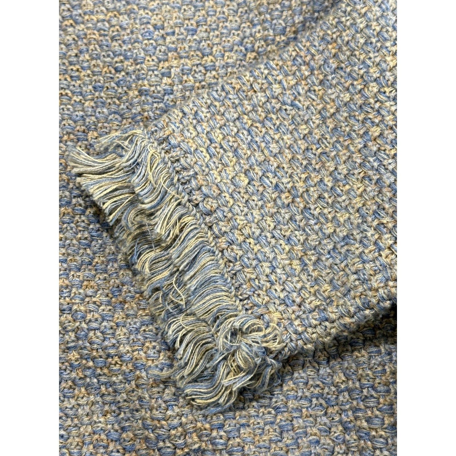 J.McLaughlin J McLaughlin Nan Long Cardigan Jacket Tweed Knit Modal Fringe Blue Sz L Size L / US 10 / IT 46 - 7 Thumbnail