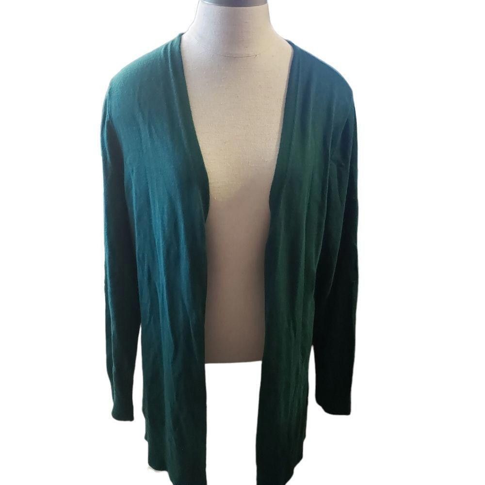 Designer C1300a Amazon Basics Ladies Open Green Cardigan Size L / US 10 / IT 46 - 1 Thumbnail