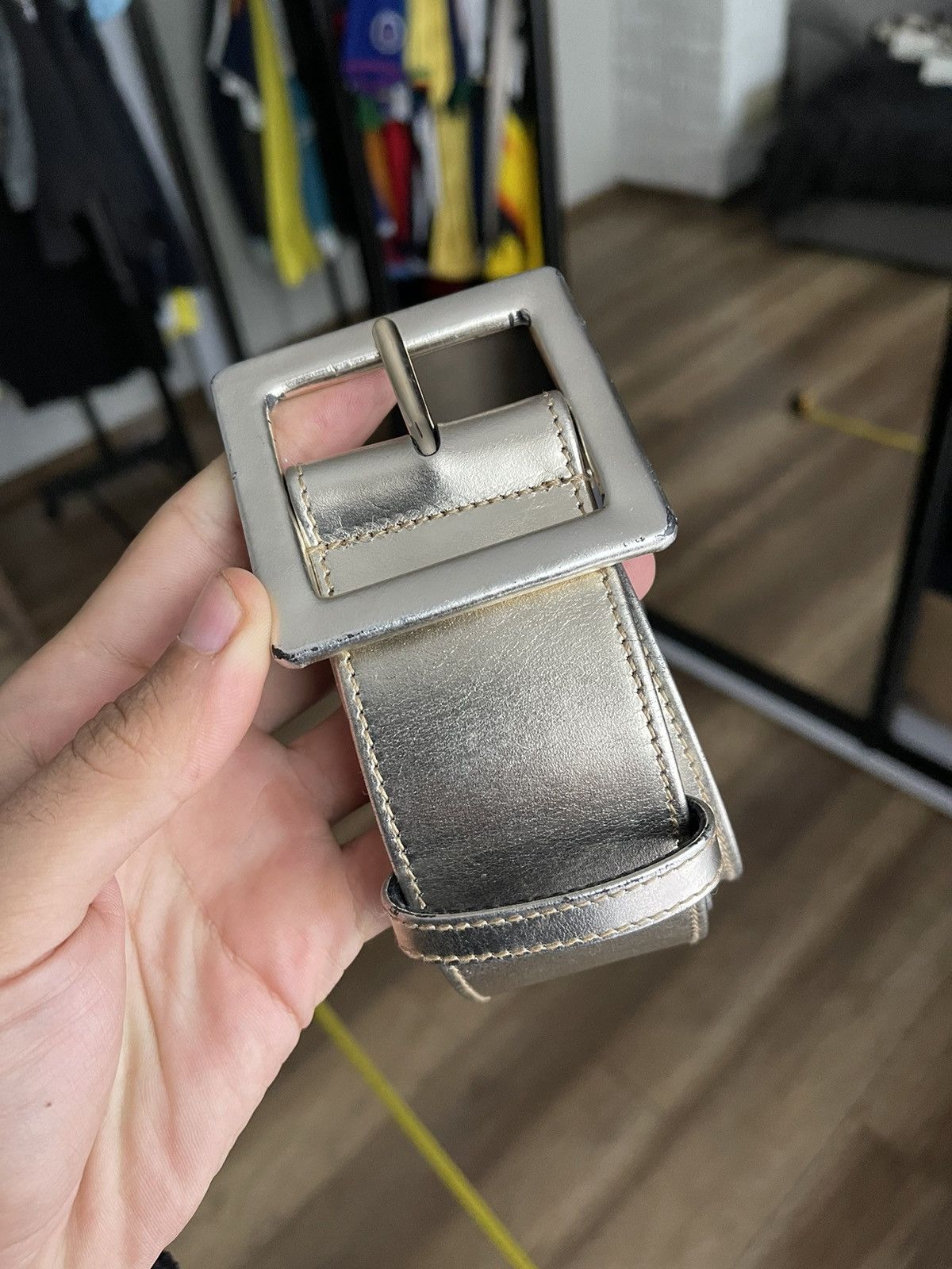 Yves Saint Laurent Yves Saint Laurent Rive Gauche Vintage Leather Belt Italy Size ONE SIZE - 2 Thumbnail