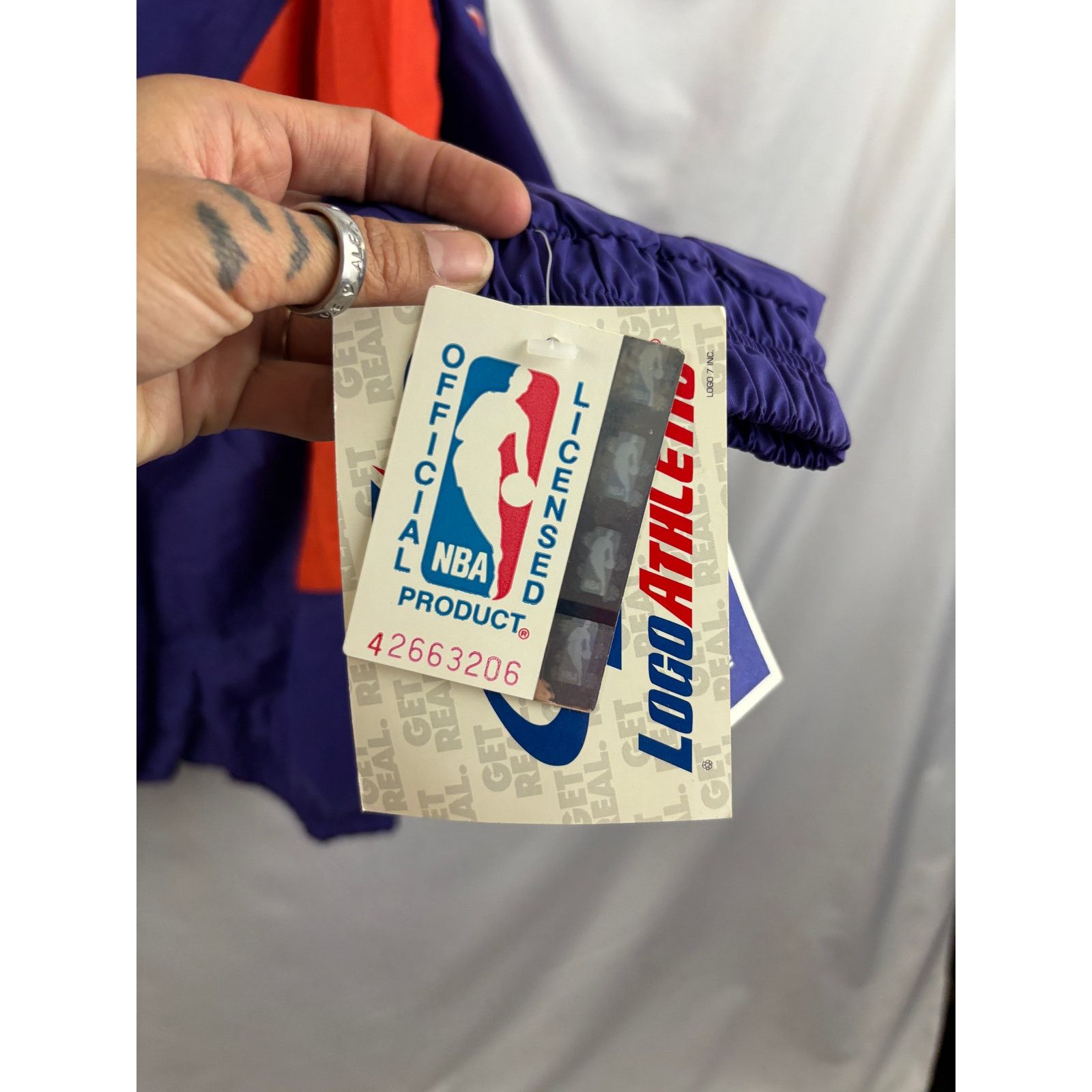 Logo Athletic Phoenix Suns NBA Sharktooth Windbreaker Jacket L NWT Vtg Size US L / EU 52-54 / 3 - 6 Thumbnail