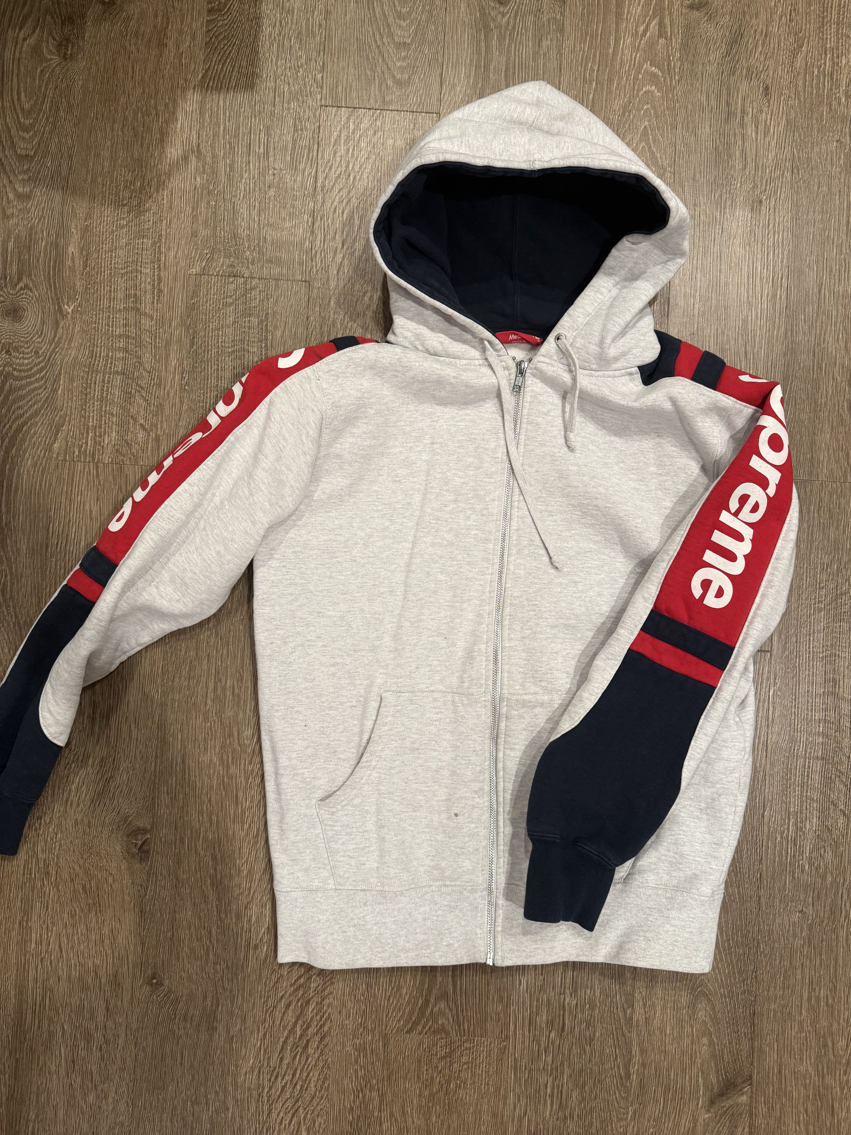 Supreme Supreme Arm Logo grey Hoodie 2015 Size US M / EU 48-50 / 2 - 1 Thumbnail