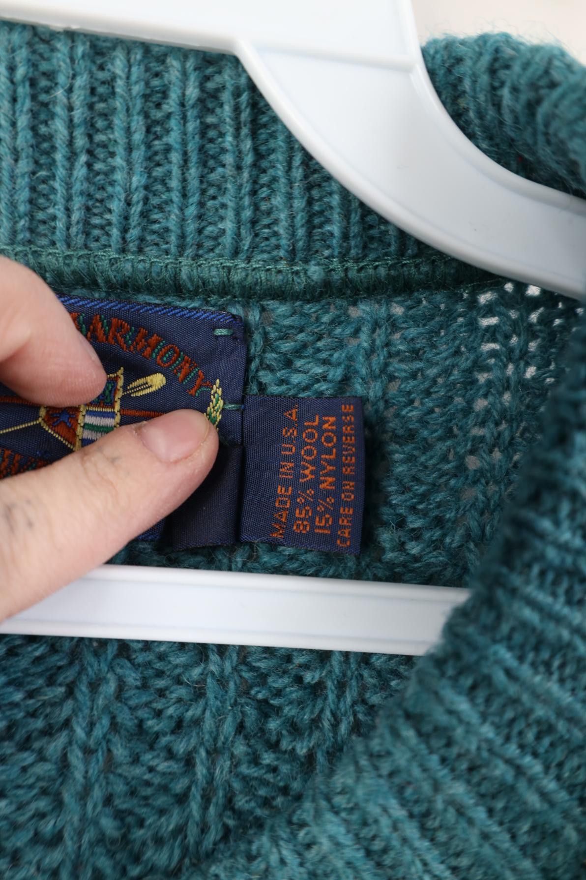 Vintage Vintage 90s Streetwear Heavy Wool Blend Crewneck Sweater Size US XL / EU 56 / 4 - 6 Thumbnail