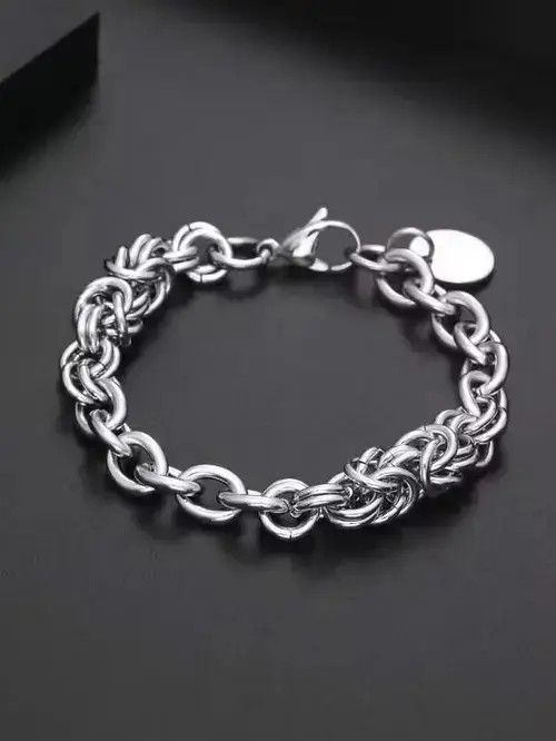 Jewelry Silver Charm Bracelet, Men's