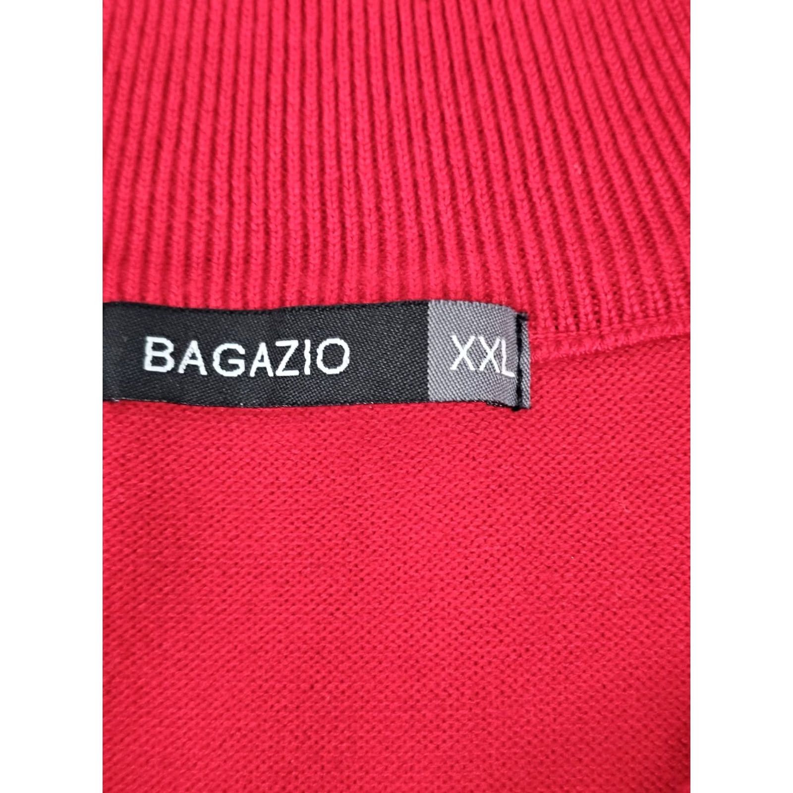 Vintage Bagazio 1/4 Zip Knit Sweater Men XXL – Red & Black – Acrylic Ribbed Panel – Vintage: No – Casual Hu/H Hip Hop Size US XXL / EU 58 / 5 - 3 Thumbnail