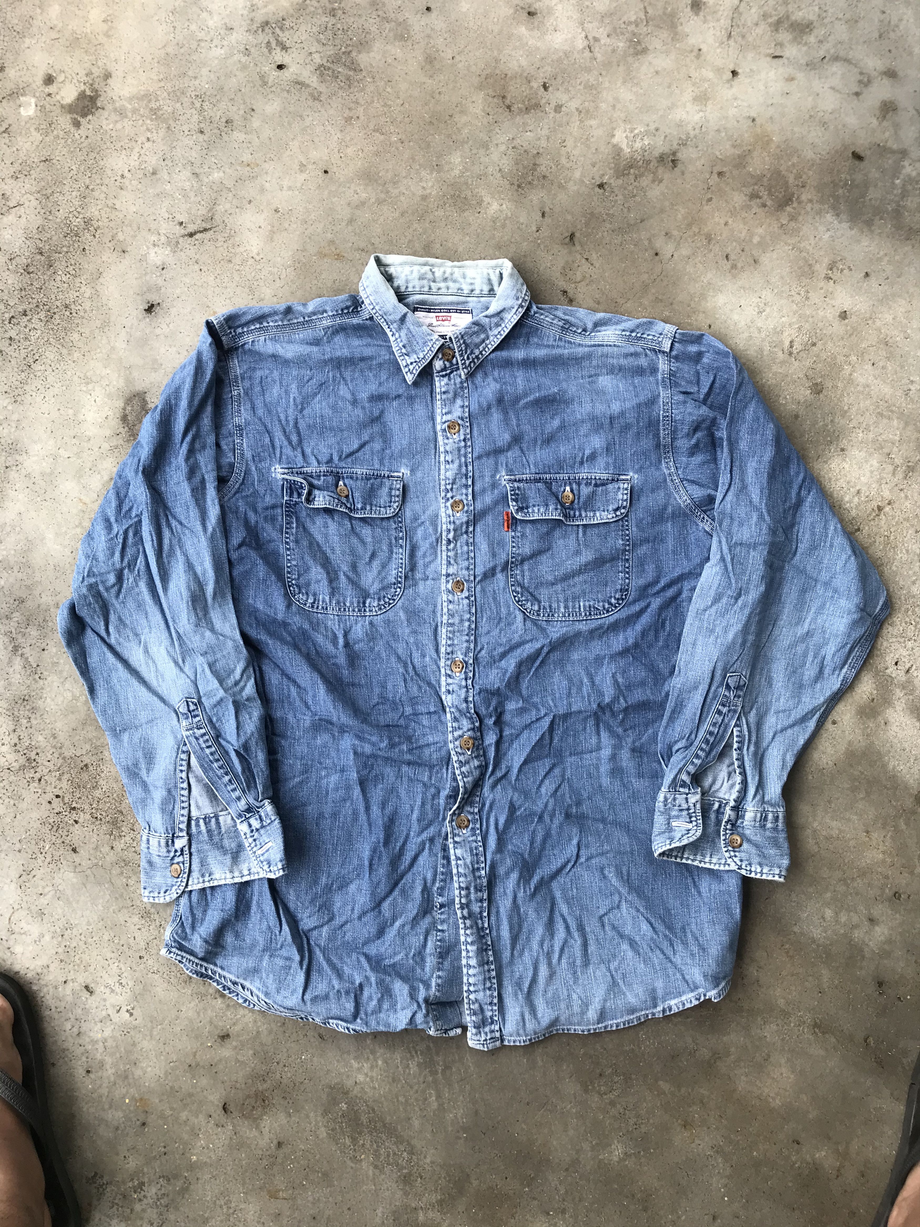 Levi's Vintage Levis orangetag denim shirts Size US L / EU 52-54 / 3 - 5 Thumbnail