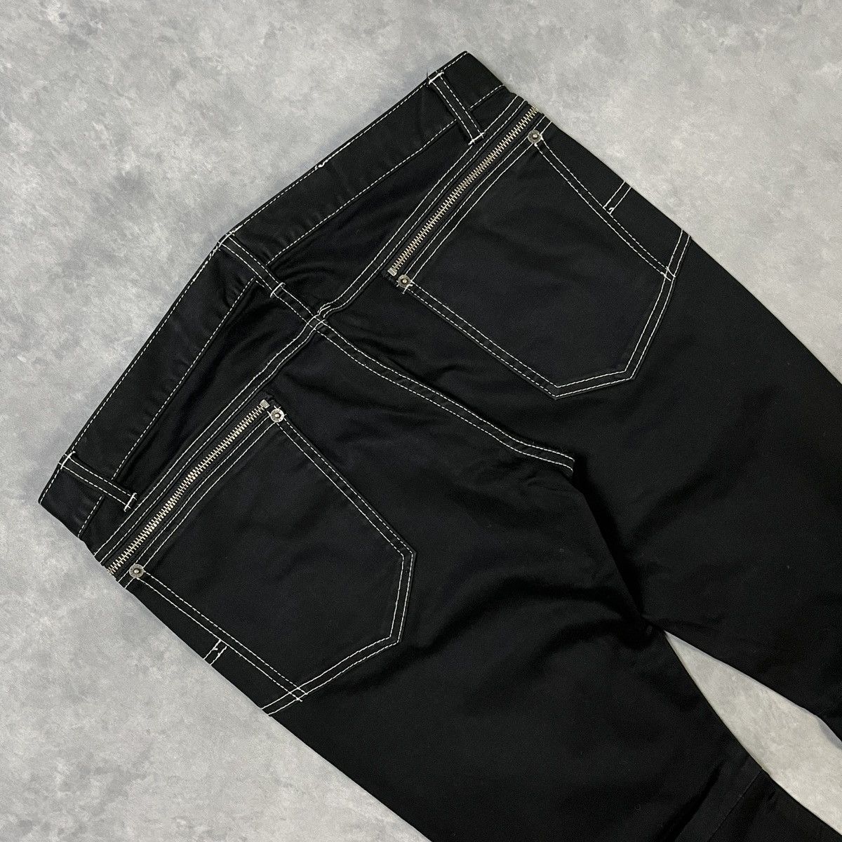 PPFM PPFM JAPANESE DESIGNER ZIP POCKET FLARE PANTS Y2K ARCHIVE Size US 35 - 12 Thumbnail