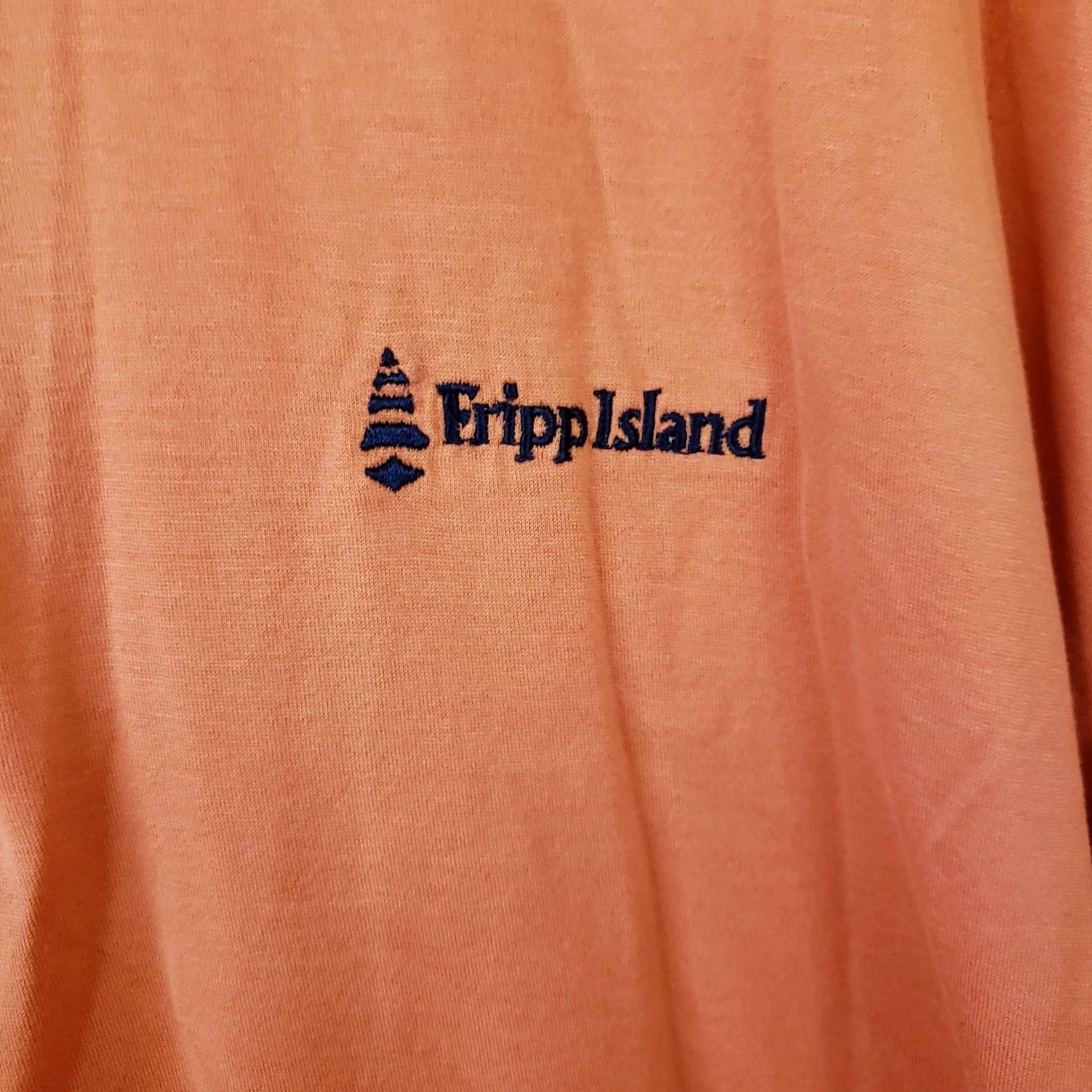 Vintage Divots Polo Shirt Orange Fripp Island Logo Golf 2XL Embroidered Cotton Shirt Mens Slim? Size US XXL / EU 58 / 5 - 5 Thumbnail