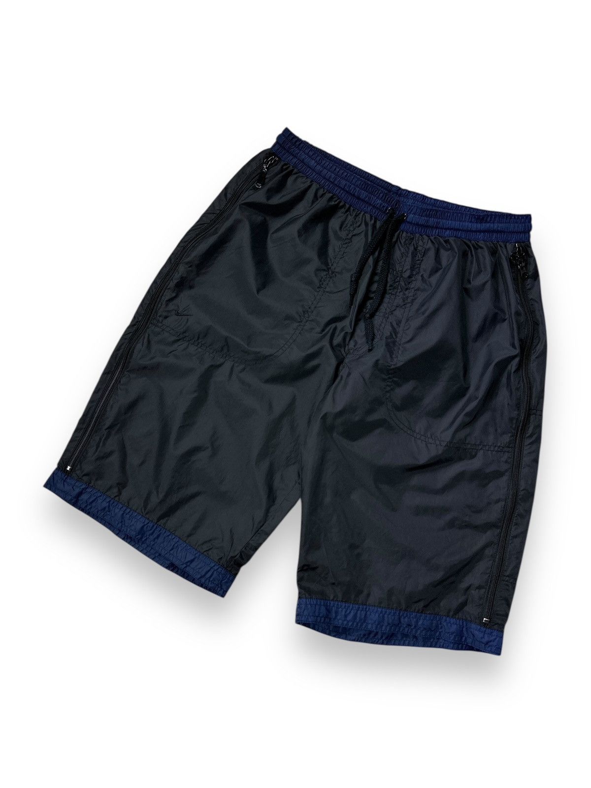 Nike × Vintage Vintage Y2K Nike Big Logo Full Zip Nylon Shorts Size US 32 / EU 48 - 8 Thumbnail