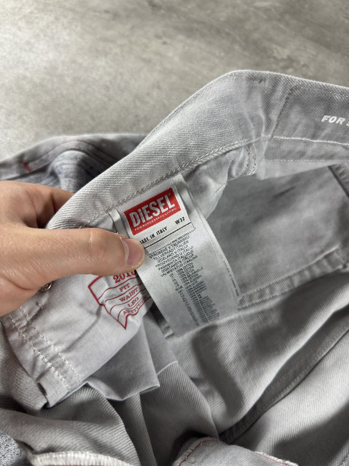 Diesel Diesel 2010 5 Pocket Jeans – Grey Acid Wash archive y2k Size US 32 / EU 48 - 7 Thumbnail