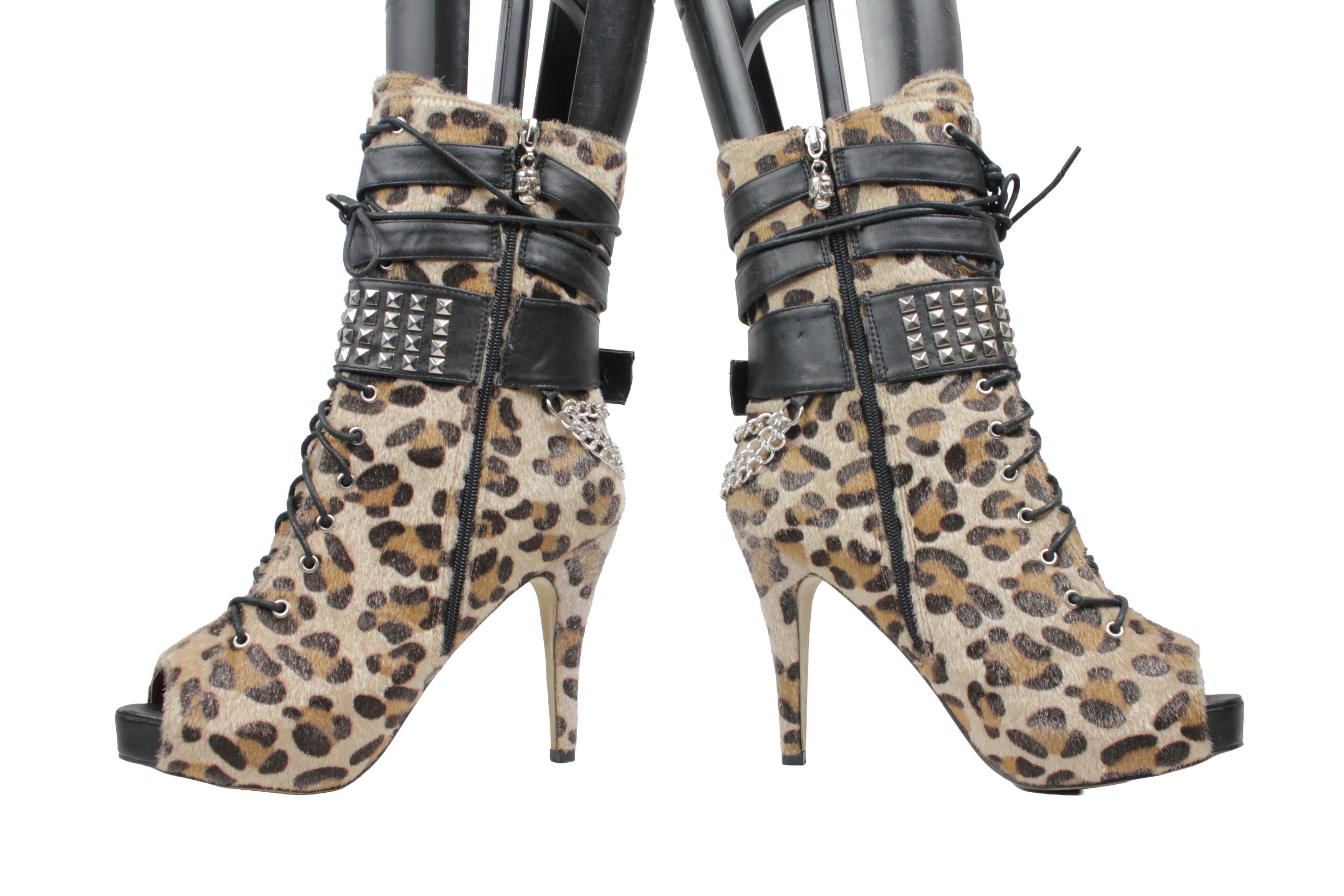 Japanese Brand Abbey Dawn by Avril Lavigne 2011 Y2K Leopard Heels Size US 11 / IT 41 - 7 Thumbnail