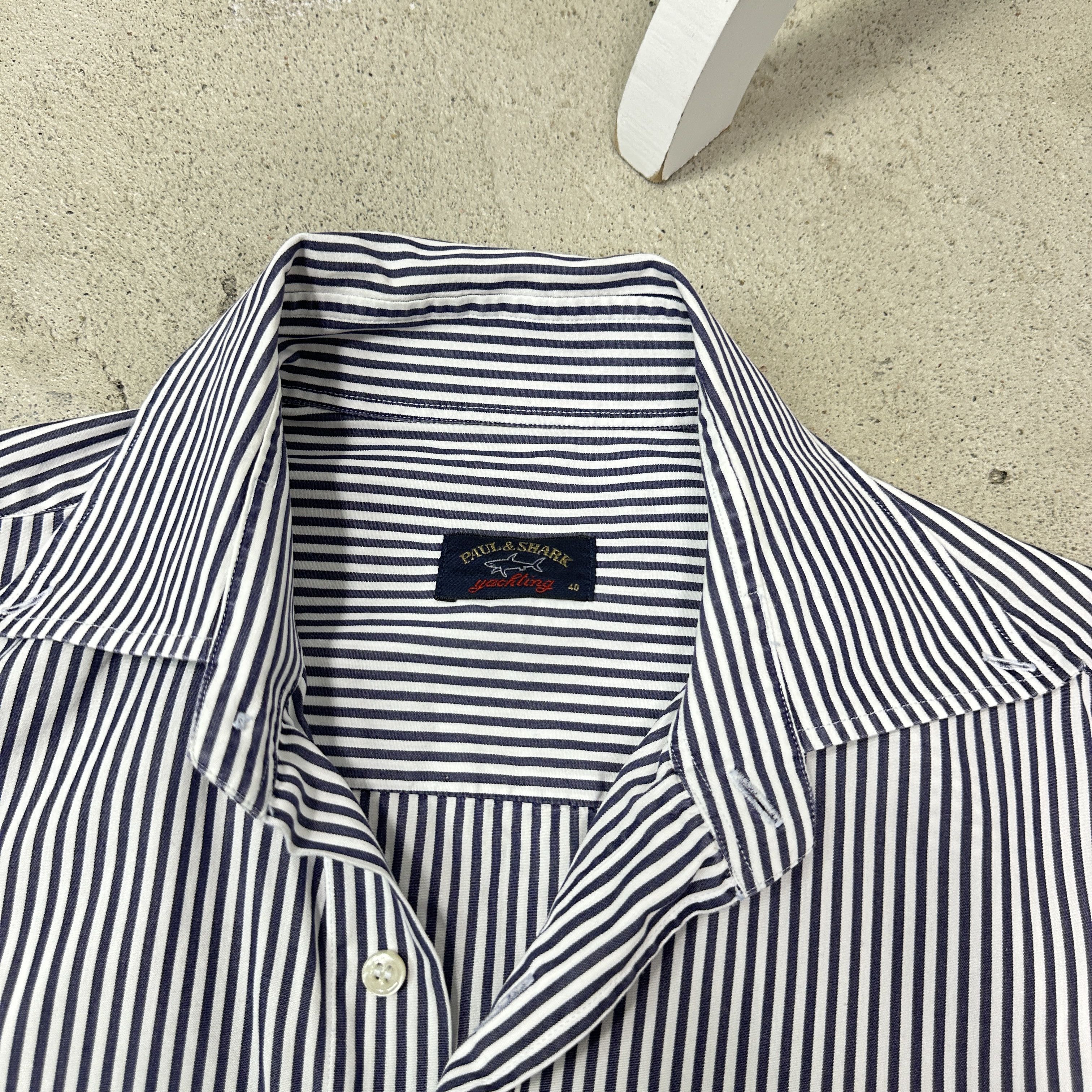 Paul & Shark Vintage Streetwear Elegant Striped Paul & Shark Shirt Y2K Size US M / EU 48-50 / 2 - 4 Thumbnail