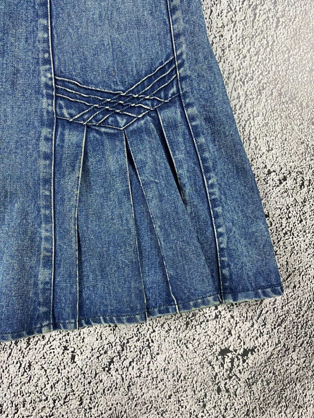 Japanese Brand Vintage 90s faded denim maxi skirts retro streetwear Size 26" / US 2 / IT 38 - 5 Thumbnail