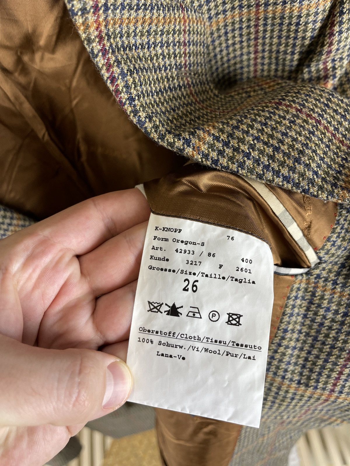 Burberry Burberry London luxury wool tweed Houndstooth blazer size 26 Size 46R - 16 Thumbnail
