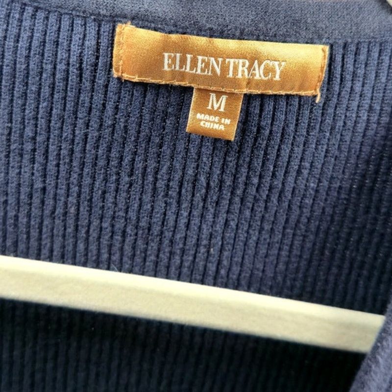 Ellen Tracy Ellen Tracy Navy Blue 100 Percent Cotton Sweater Size Medium Size M / US 6-8 / IT 42-44 - 4 Thumbnail