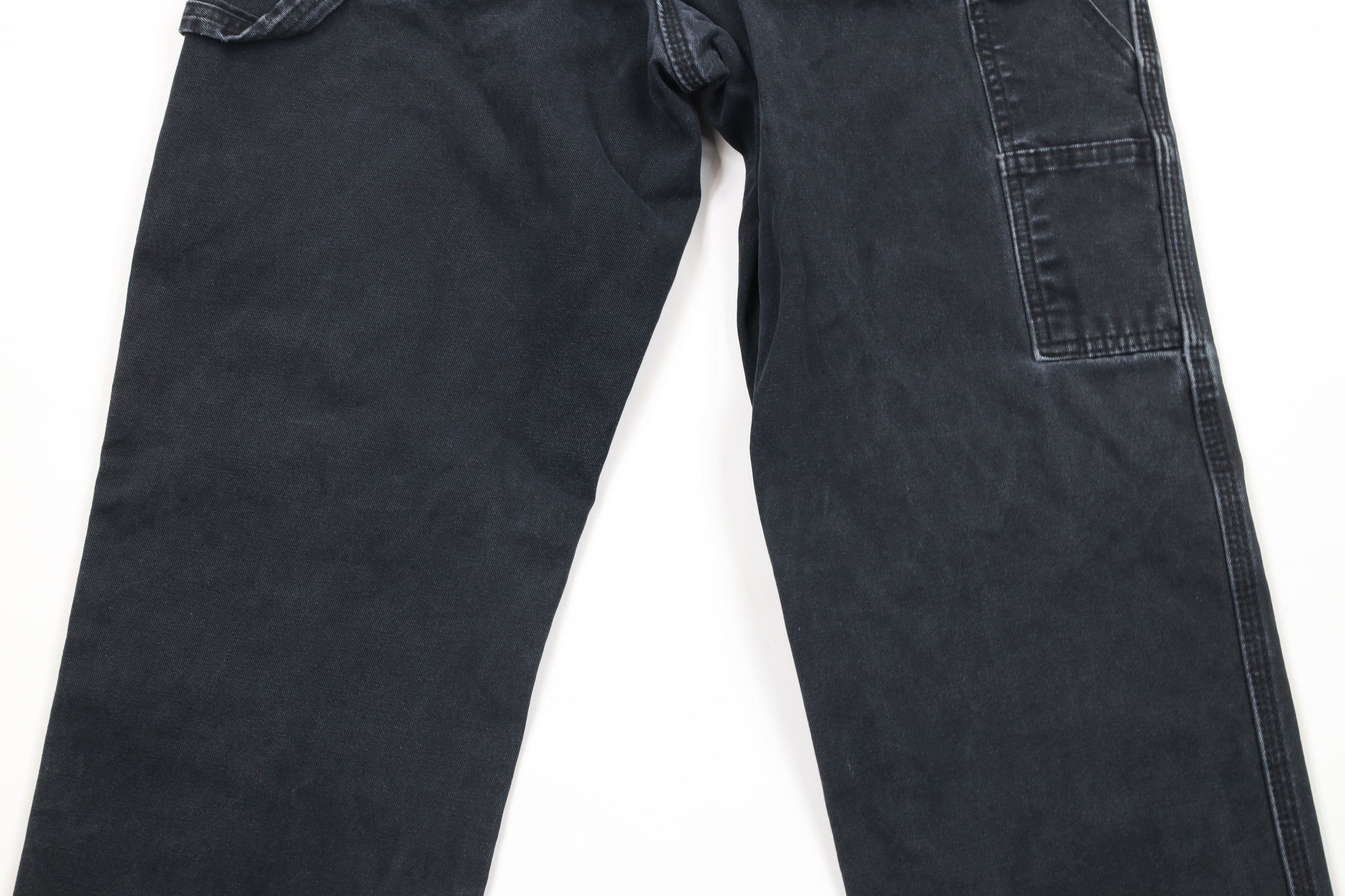 Dickies × Vintage Vintage Dickies Spell Wide Leg Canvas Dungaree Pants Black Size US 33 - 13 Thumbnail
