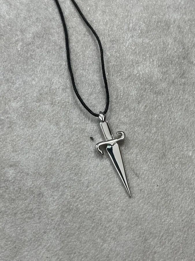 Vintage 2000s Cesare Paciotti Silver Dagger Necklace Size ONE SIZE - 3 Thumbnail