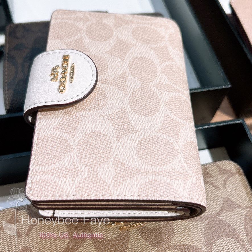 Coach Medium Corner Zip Wallet In Signature Canvas CW786 Size ONE SIZE - 3 Thumbnail