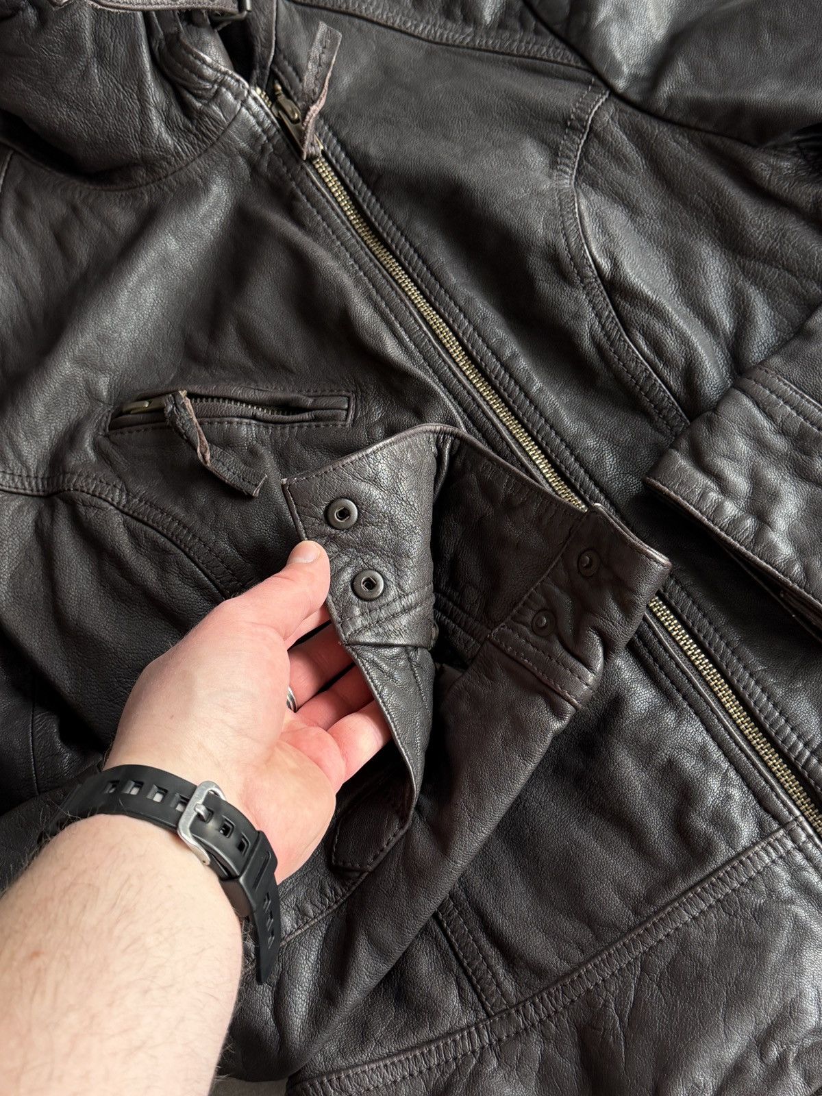 Allsaints Allsaints belvedere brown leather jacket UK 10 womens Size M / US 6-8 / IT 42-44 - 8 Thumbnail