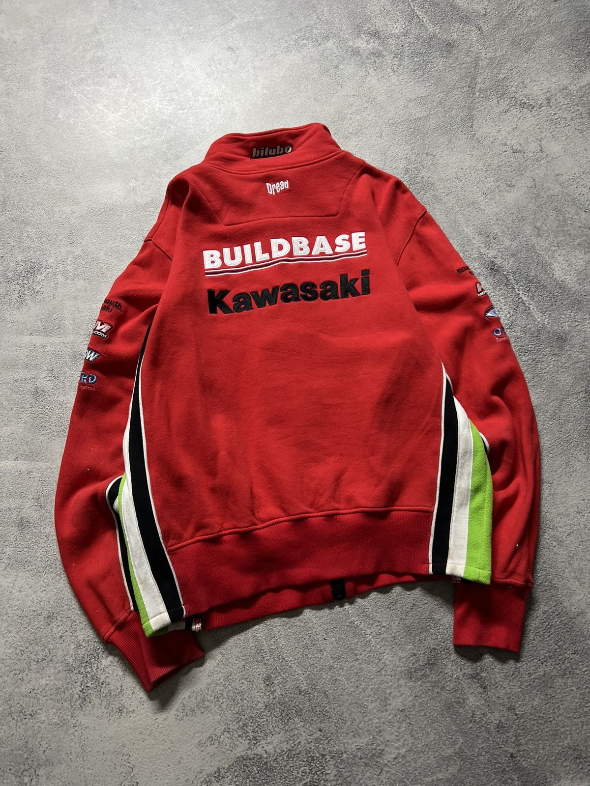 Vintage Vintage Y2k Kavasaki ❤️ Buldbase Racing Zip Sweatshirt 00’s Size US L / EU 52-54 / 3 - 1 Thumbnail