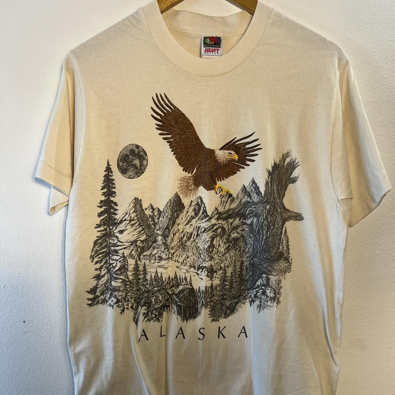 Vintage Vintage Alaska T-shirt M Single Stitch Hidden Eagle Heads Size US M / EU 48-50 / 2 - 1 Thumbnail