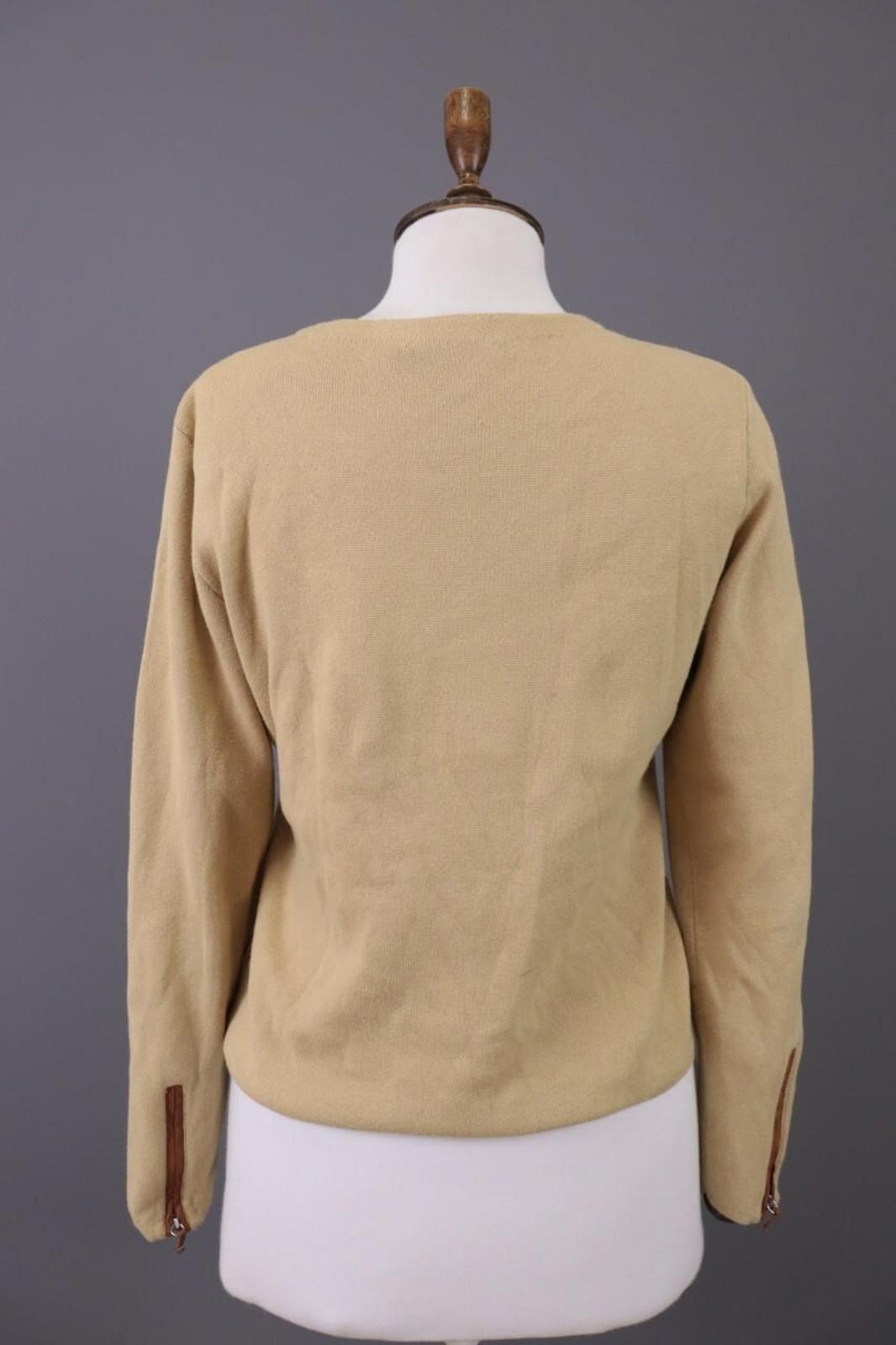 Lauren Ralph Lauren Lauren Ralph Lauren Beige Zip Knit Track Jacket Size M Size M / US 6-8 / IT 42-44 - 11 Thumbnail