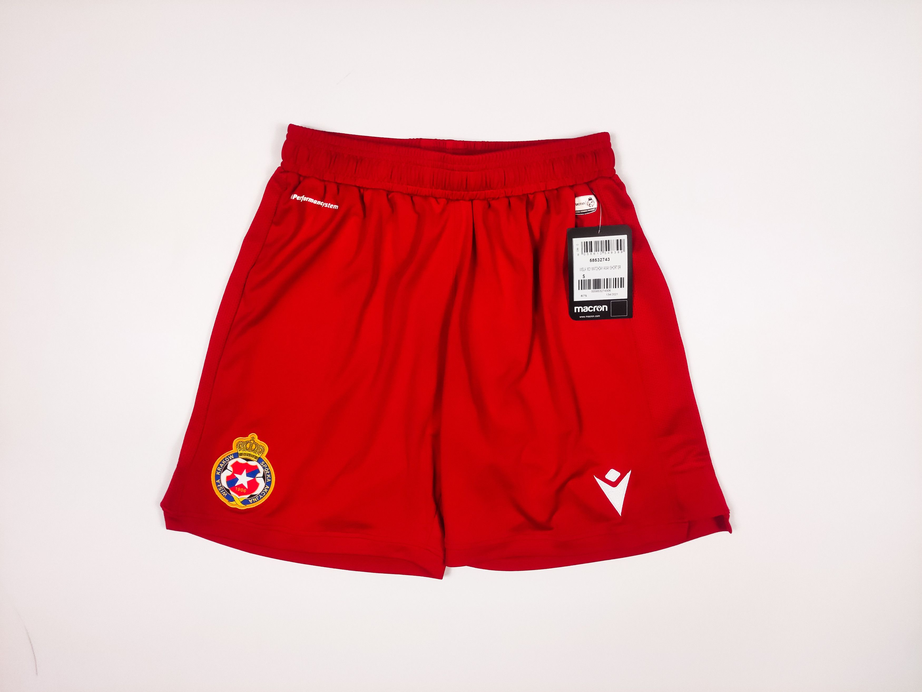 Macron BNWT Wisła Kraków 2020 2021 2022 Macron Home Shorts Size US 30 / EU 46 - 1 Thumbnail