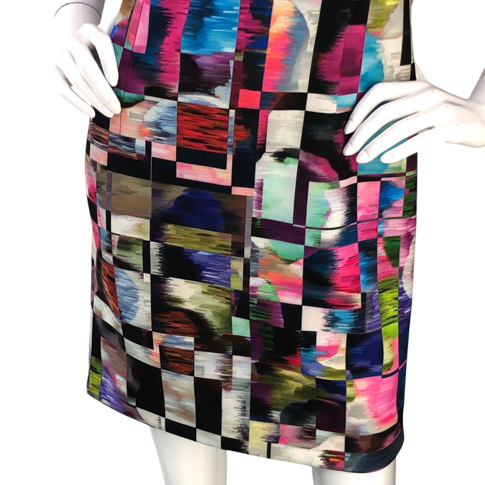 MILLY Milly Size 6 Dress Scuba Cubist Print Sheath Sleeveless USA Size M / US 6-8 / IT 42-44 - 3 Thumbnail