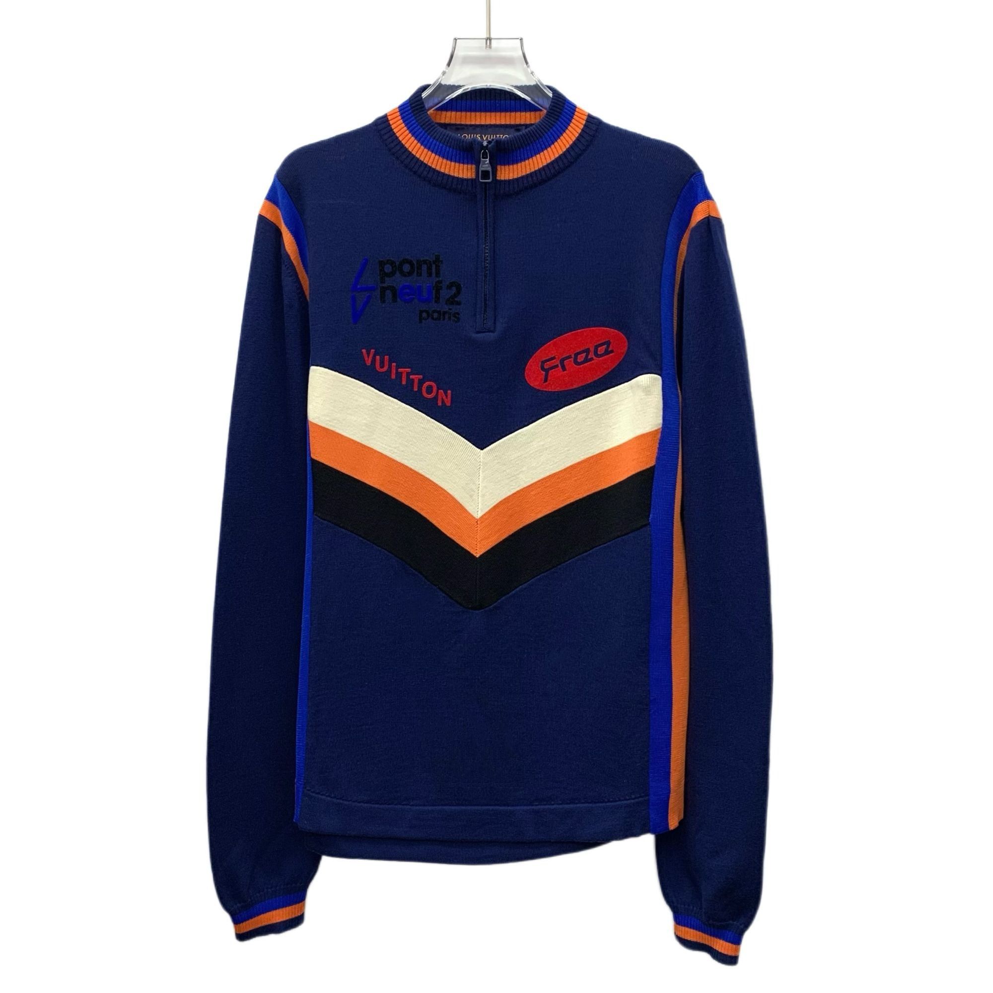 Louis Vuitton LOUIS VUITTON X PONT NEUF PARIS RACING SWEATER HALF ZIP NAVY Size US M / EU 48-50 / 2 - 1 Thumbnail