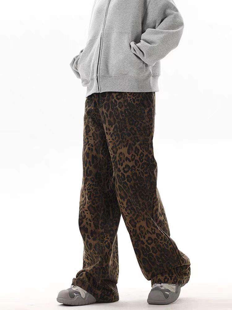 Japanese Brand × Jean Street Dance Hip Hop Vintage Leopard Print Casual Jeans Size US 34 / EU 50 - 1 Thumbnail