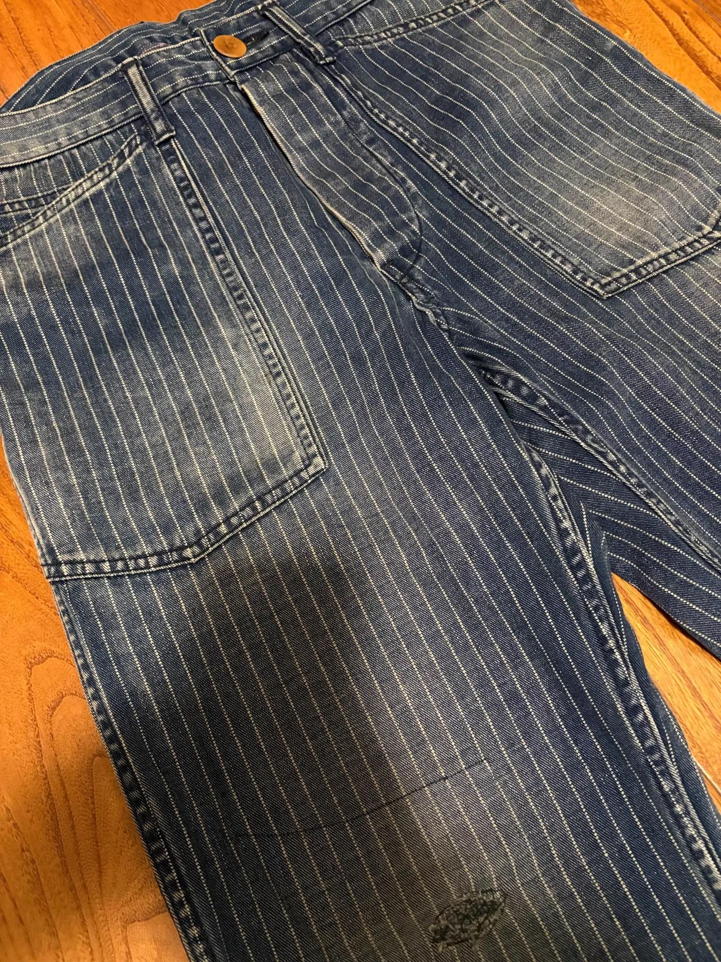 Visvim VISVIM CARPENTER PRIME 15ss INDIGO DMGD WASH PANTS Size US 29 - 5 Thumbnail