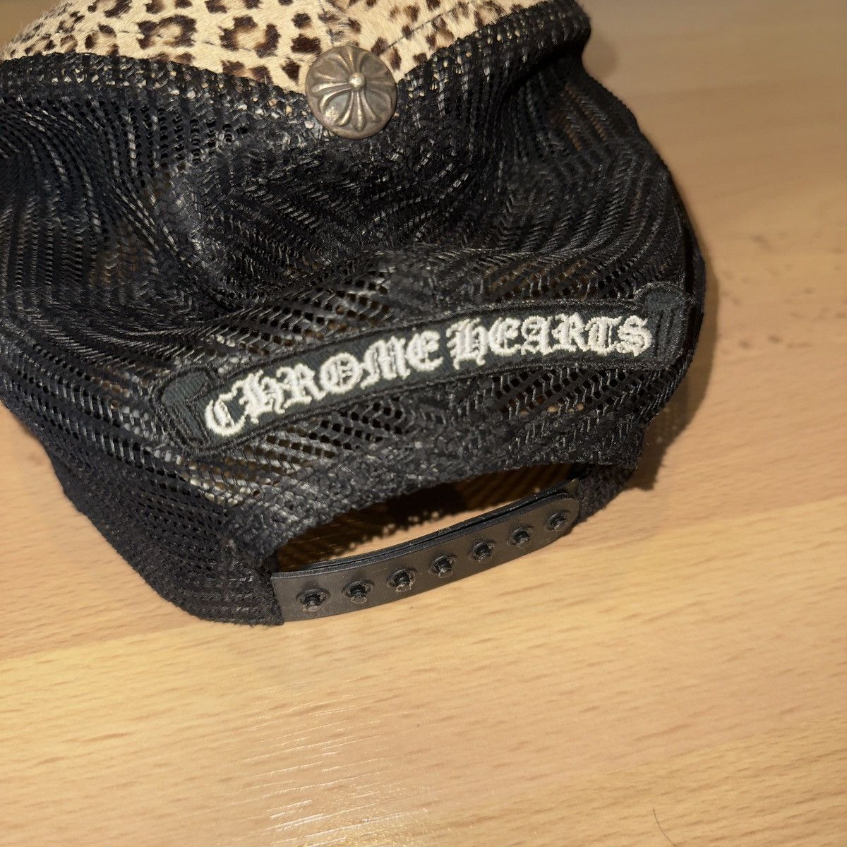 Chrome Hearts Chrome Hearts Leopard Print Hat w/ Leather Cross Patches Size ONE SIZE - 9 Thumbnail