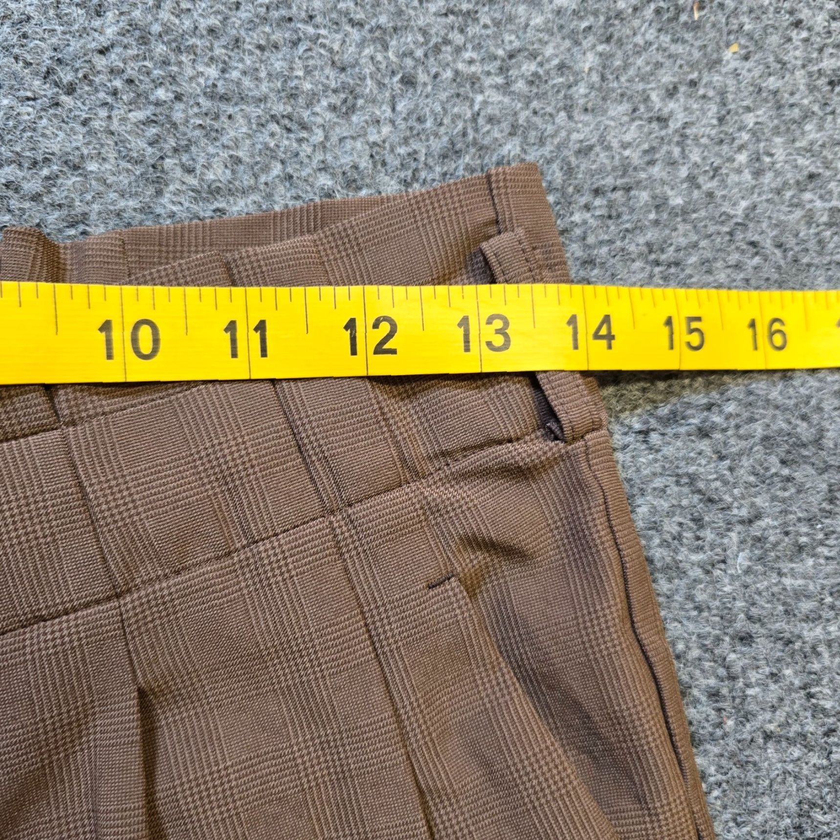 Vintage Ahtleta Pants Womens 0 Brown Skyline Plaid Pleated Taper Stretch Tapered Casual Jeans Pants Size 25" / US 0 / IT 36 - 5 Thumbnail