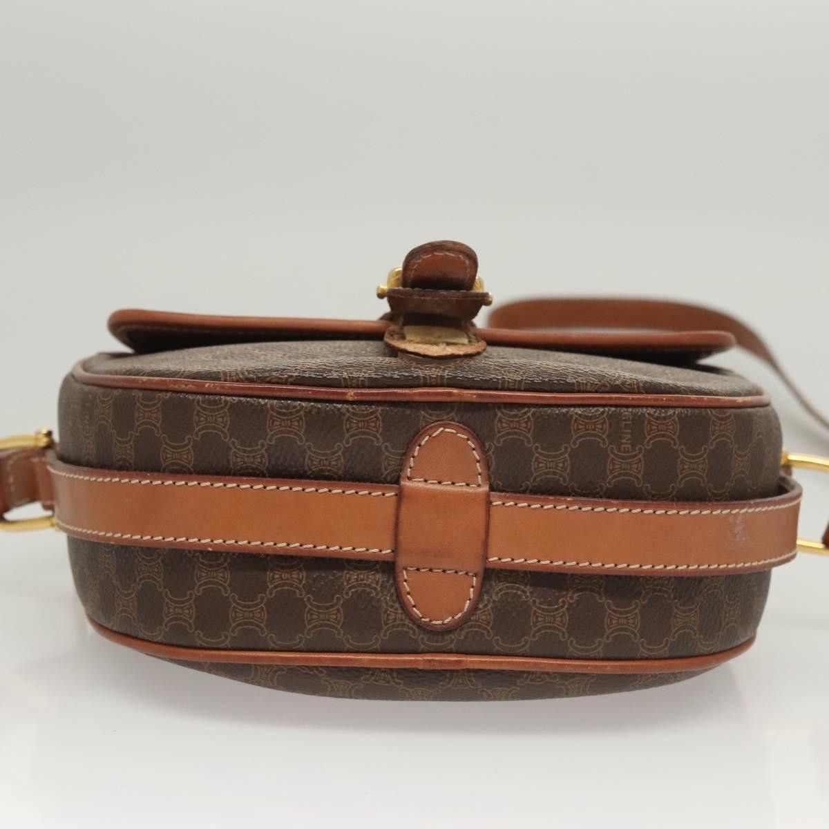 Celine CELINE Macadam Canvas Shoulder Bag Pvc Brown Gold Size ONE SIZE - 9 Thumbnail