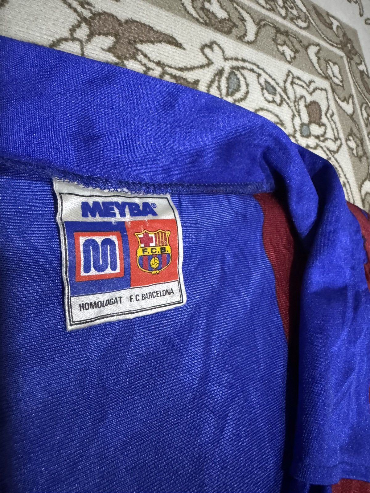 Vintage Vtg 80’s Maradonna Era Home Barcelona L/S Stripe Jersey Size US M / EU 48-50 / 2 - 8 Thumbnail