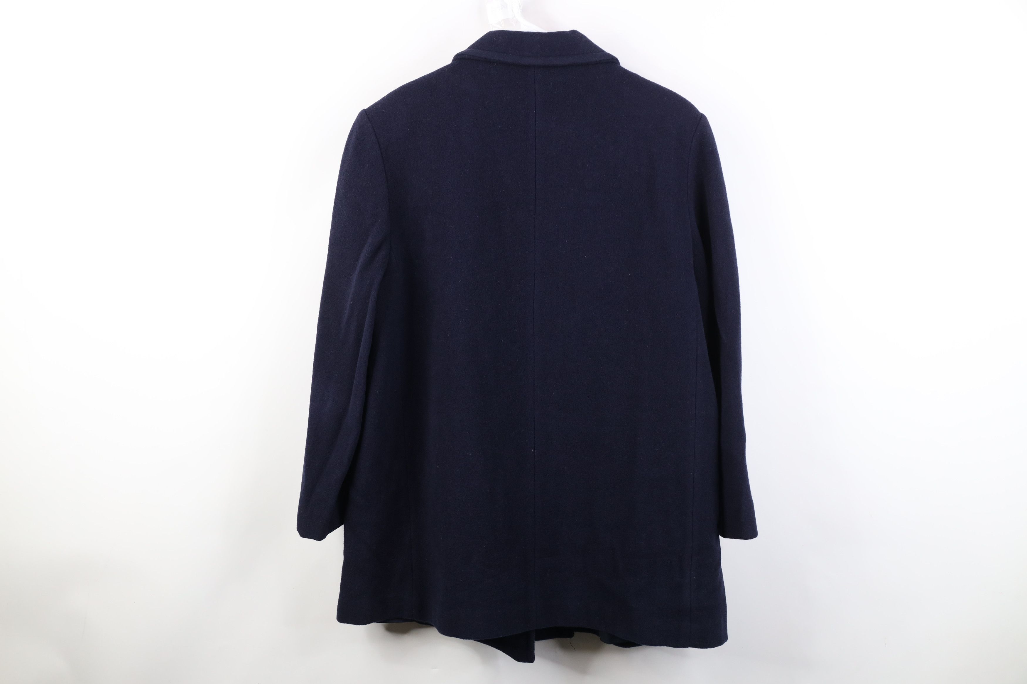 Vintage Vintage 90s Streetwear Wool Double Breasted Coat Jacket Blue Size XL / US 12-14 / IT 48-50 - 14 Thumbnail